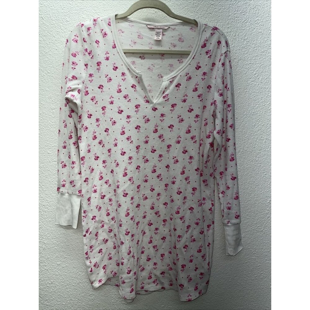 Victoria Secret Sz M light weight Thermal Shirt long sleeve women's V-neck